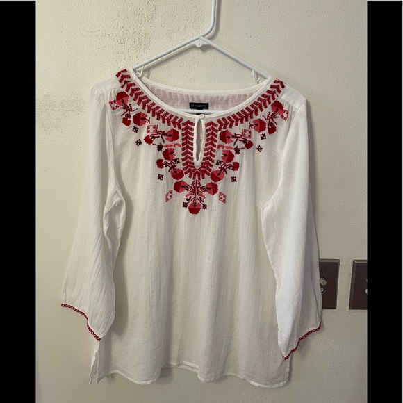Talbots bohemian/peasant style blouse - Picture 2 of 11